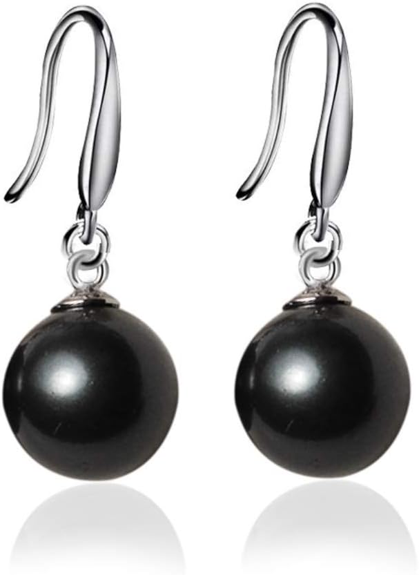 10mm Ocean Pearl Dangle Earrings Natural Shell Beads Drop Earrings Fashion Jewelry for Women